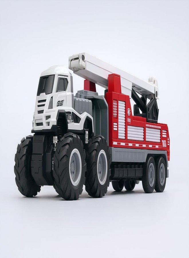 PROBABE 1:43 4WD Diecast Alloy Fire Fighting Engineering Truck Toys with Friction Powered Miniature Car Vehicle Toy for Kids (Sent Any One Color Truck) - Image 1